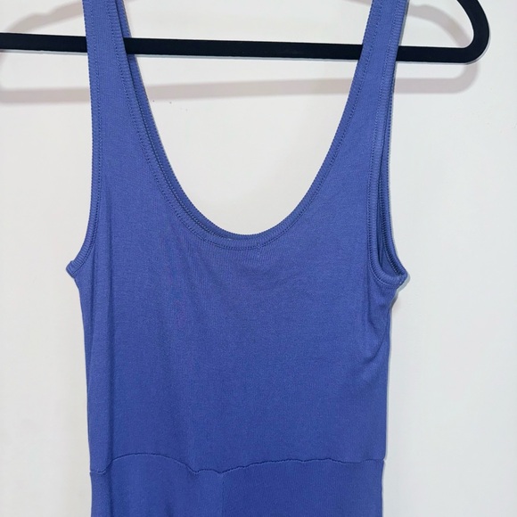 NWOT Marine Layer Women's Dress Lexi Rib Fit Flare Midi Sz S Blue Casual Summer - Picture 2 of 9